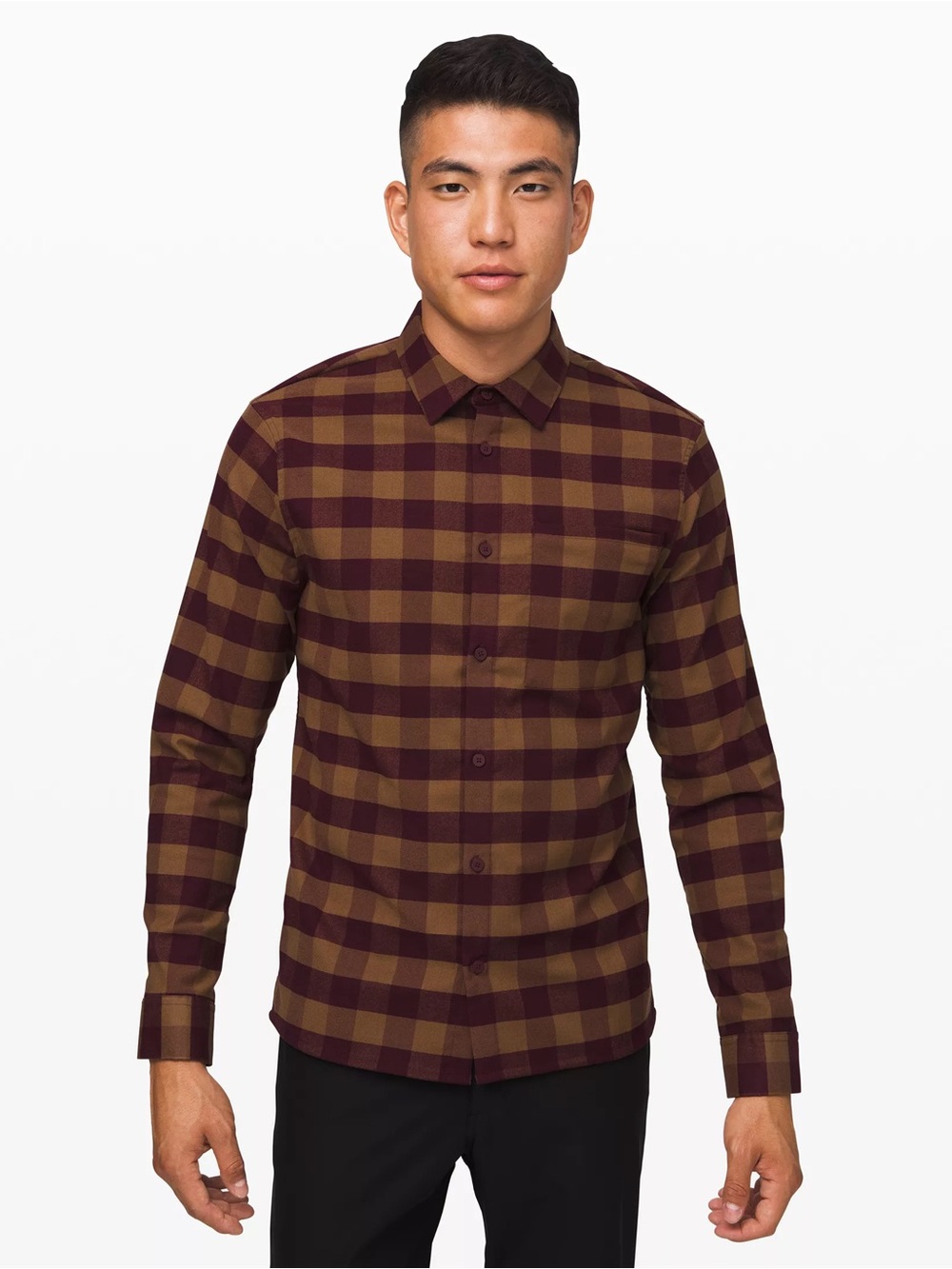 MENS LULULEMON MASONS PEAK TECHNICAL FLANNEL LONG SLEEVE SHIRT SIZE XL
